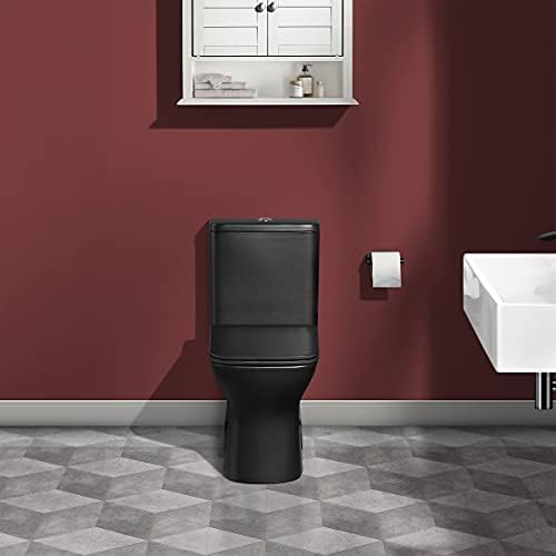 Швейцария тоалетна чиния с двойно смывом Madison Well Made Forever Carre One Piece Square, Матово-черен, 0,8/1,28 гпф (матово