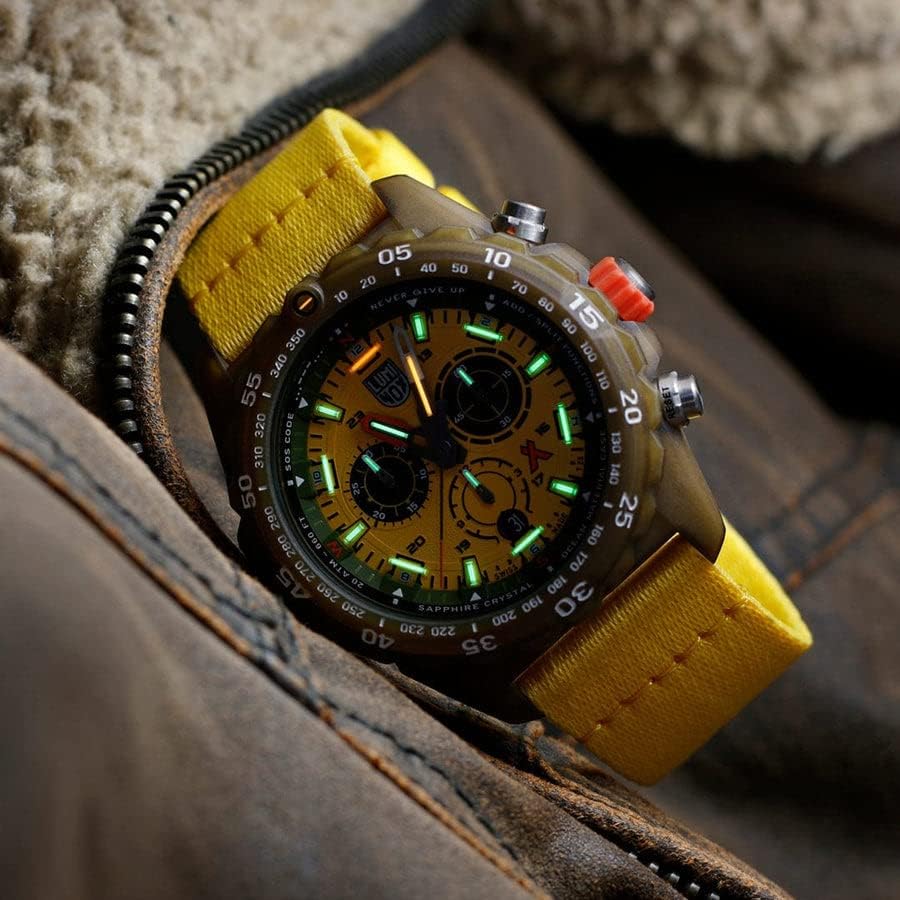 Luminox Bear Grylls Survival Master x Tide нов дизайн Океански Материал Жълти Швейцарски часовник с хронограф XB.3745.ECO