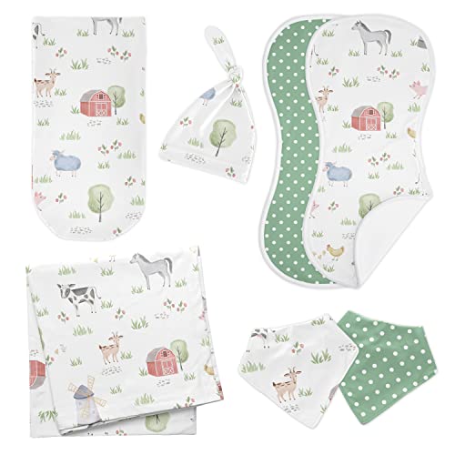 Sweet Jojo Designs Селскостопански Животни За Момчета и Момичета, вещи от първа необходимост за бебета, Подаръчен комплект