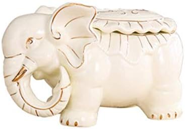 N/ C Предмети от бита Изискана Висококачествена Керамична кутия за салфетки във формата на Слон с горния капак, Украса за дома,