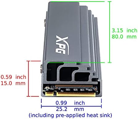 Вграден твърд диск XPG GAMMIX S70 2 TB M. 2 2280 PCIe Gen4 x4 NVMe 1.4 7400/6800/с (AGAMMIXS70-2T-C)