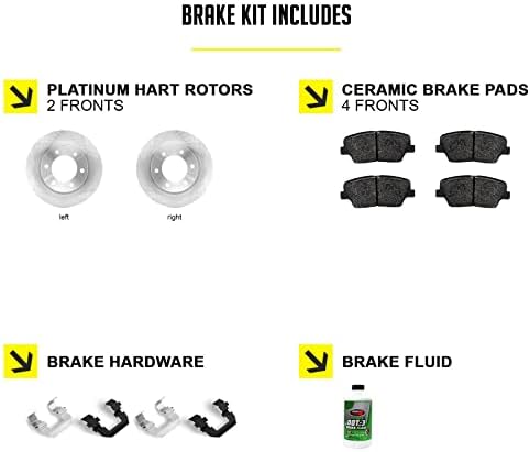 Спирачки Hart Комплект предните спирачки и ротори |размерът на Предните спирачни накладки | Спирачни ротори и подложки | Полуметаллические