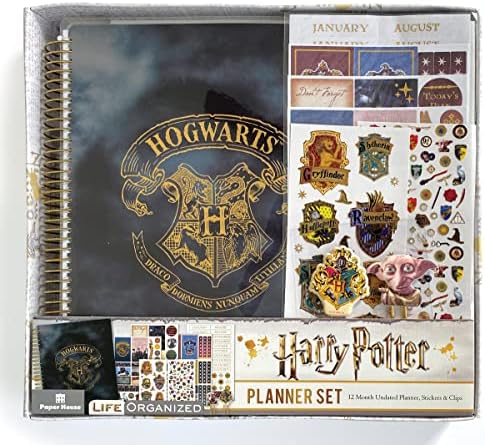 Набор от недатированных проектанти Paper House Productions стопанските Хари Потър и Хогуортс е 12 месеца, със стикери с флага месеца и събития