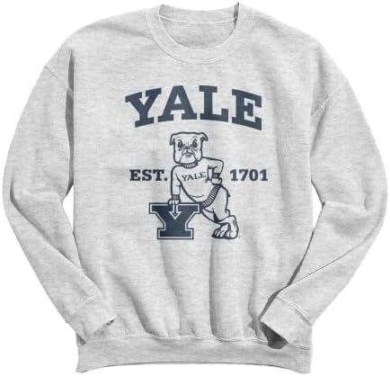 Мъжки и дамски hoody с кръгло деколте и дълъг ръкав Айзък Морис Limited Yale University Leaning Bulldog от Айзък Морис Limited за мъже и жени
