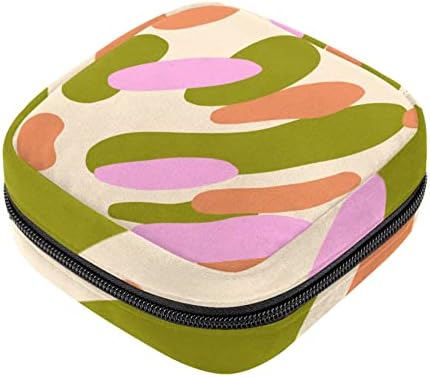 Чанта за съхранение на Хигиенни Кърпички с Абстрактна Геометрия, Преносим Чанта за Менструалния набиране на Седалките за Менструална Чаши,