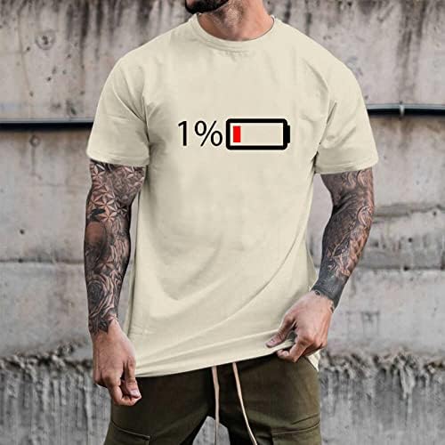XXBR Мъжки Летни тениски с къс ръкав, Прости Върхове със забавни Графичен принтом, Дебнещ Улични Младежки Основни Ежедневни Тениски