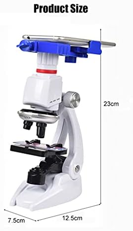 GENIGW 1200X Студентски Монокулярный Биологичен Микроскоп Набор от LED Домашно Училище, Научен и Образователен за Оптични