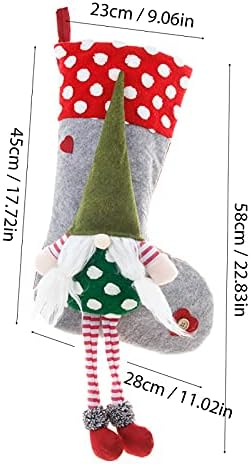 Празничен Коледен Чорапи, Подходящи за Отглеждане, Чанта за Бонбони, Безлични Подарък Декоративна Чанта, Тематични Чанта за Семейството, Коледна Кукла, Украса за Д?