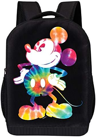Черна раница Disney Mickey Mouse - Tie Боядисват Mickey Mouse 17-Инчов Въздушна Мрежа чанта с подплата (Tie Dye)