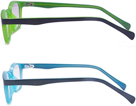Outray 2 опаковки на Детски очила с защита от синя светлина, Класически Правоъгълни Очила с защита от вредната синя светлина /UV400 | СЪС защита