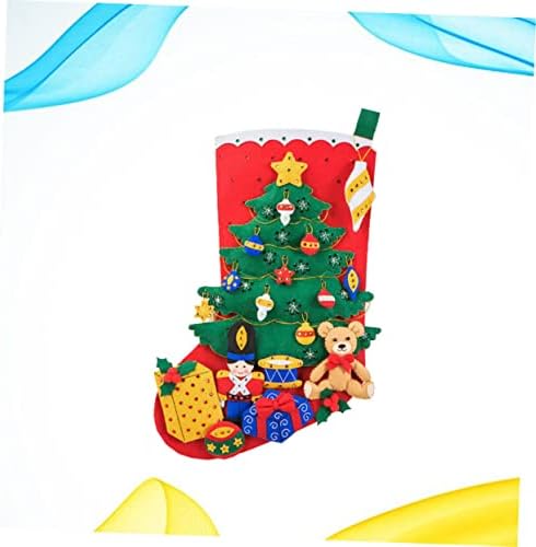 Коледна украса FAVOMOTO за деца, Детски Коледен комплект, Комплект за направата на Коледни Чорапи със Собствените си ръце, Коледни Чорапи