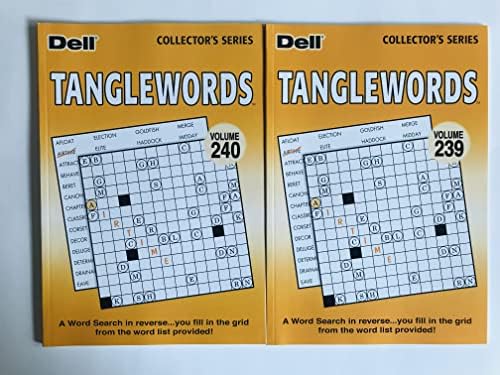 PennyDell Том 239 и 240 книги Tanglewords Търсене на думи Seek Find от серията на Dell / Penny Press Collectors (с пощенски кутии)