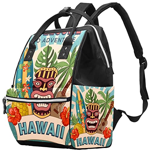 Хавайски Вечерни Чанти за Памперси, Раница за Майките, по-Голямата Голям Чанта за Памперси, Пътна Чанта за Грижа за Детето