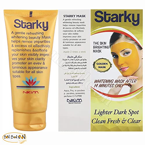 Златна маска за лице Starky За лифтинг на лицето С уникална формула, която прави кожата мека и нежна За всички типове кожа най-Добрата