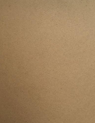 Кафяв Крафт картон от рециклирана хартия, картон - 8.5 X 11 инча - Премия от 100 паунда. Плътна корица - 25 Листа от