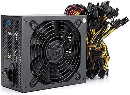 Източник на захранване за майнинга Meonov 2000 W, поддържа 8 графичен процесор GPU Mining Стенд, за майнера ETH Bitcoin Ethereum с автоматично терморегулированием вентилатор, Предназн