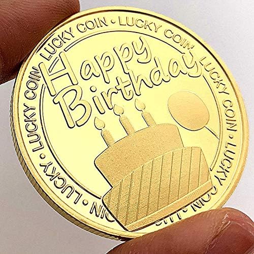 Честит Рожден Ден На Щастливата Монета Креативен Подарък Са Подбрани Позлатен Сувенирни Монети Честит Рожден Ден Колекция