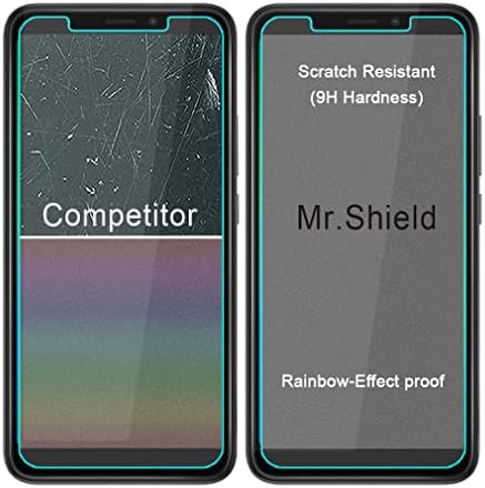 Mr.Щит [3 опаковки] е Предназначен за защита на екрана Cricket Vision Plus [Закалено стъкло] [Японското стъкло твърдост 9H] със