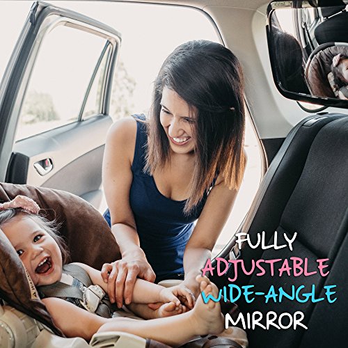 Детско огледало за кола - Безопасно наблюдение на дете на задната седалка на автомобила - Широк преглед на Небьющегося Контролирано акрил седалка на 360 ° на задната