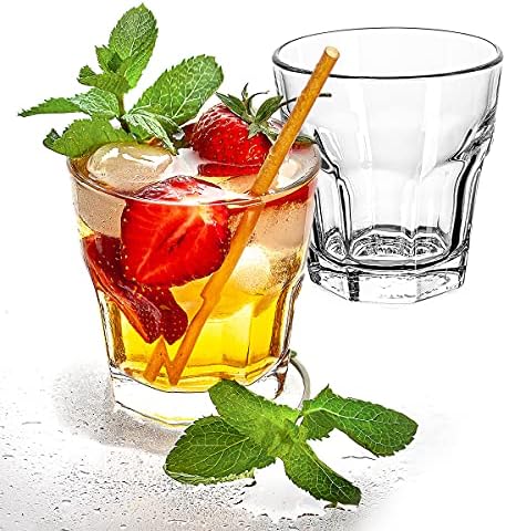 ECODECO 2 Чаши за коктейли - 9 грама - Гибралтарские чаши Old Любовна Rocks - с соломинками