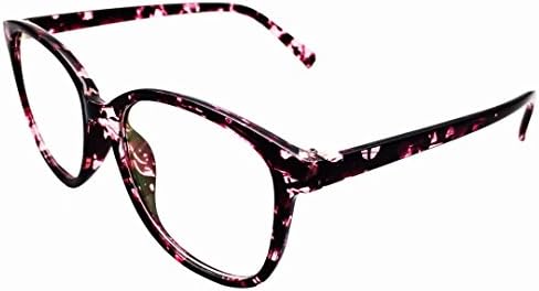 HUIHUIKK + 3.00 Големи Бифокални Очила за четене D-Образна форма, Бифокални Очила за четене в Лилава Рамка