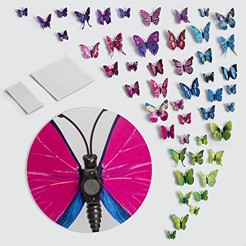Декор на стените с пеперуди – 3D Декор на стените с пеперуди за украса на стаята на момичетата. Декор в формата на пеперуда може да се използва като стенни стикери за