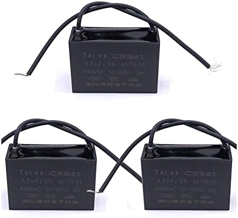 Кондензатор монтаж на таван фенове HEPUP CBB61 4,5 на icf за New Tech 2 Тел 50/60 Hz 450VAC (Размер: 3шт-4,5 icf)