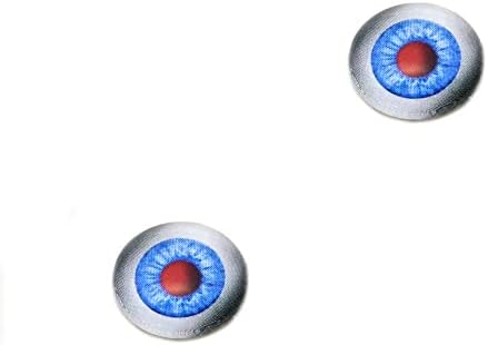 Дизайн на Меган от мъниста Зловеща Кукла Детински Игра на Чъки Сини и червени Стъклени очи от 6 мм до 60 мм, Ужас Страшен Подпори за