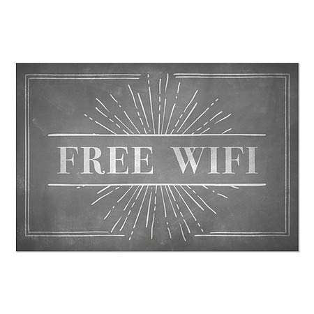 CGSignLab | Стикер на прозореца Безплатен достъп до Wi-Fi -Бледа взрив | 18 x12
