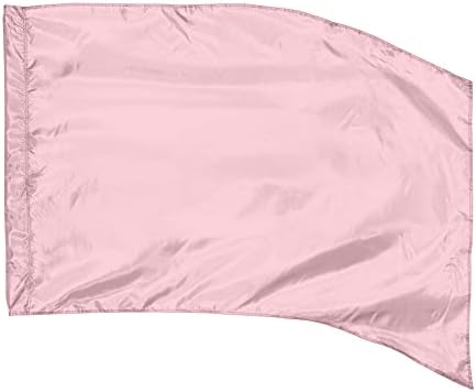 Защитен флаг светло Розов цвят, Обикновен флаг Изогнутого Правоъгълник за практикуване, е Изработен от лека грижи поли от коприна