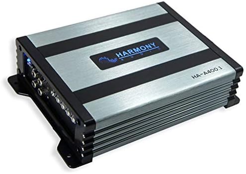 Harmony Audio (2) HA-A400.1 Кола стерео усилвател клас D с Моно субуфер с мощност 800 W - Стабилен 1 Ом - Включва дистанционно управление