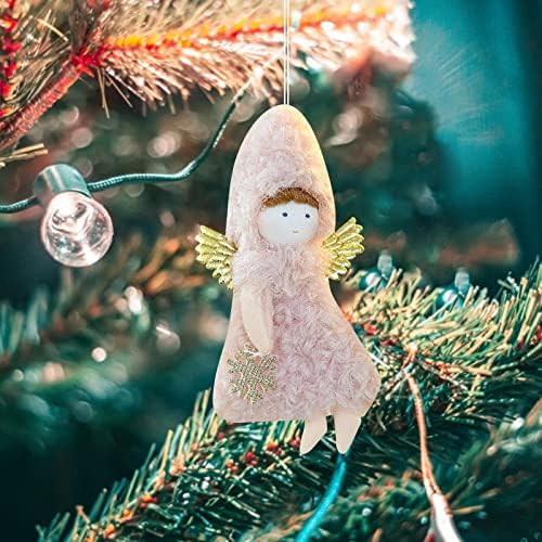 Коледна украса Плюшено Ангел Коледна Мультяшная кукла направи си САМ Творчески висулки са подходящи за всички видове Сцени Коледни украси на открито