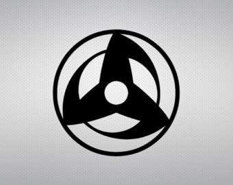 Аниме Наруто Боруто Сериал 5,5 Висок Символ на Шарингана Какаши Мангеке, Изработени По Поръчка Стикер С Высеченным Логото - Черен