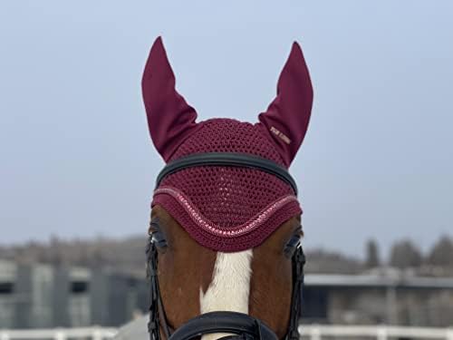 TGW Шапка с уши за езда / Окото / Шапка / един конете Качулка / Маска Конче-Toile Шапка с уши за езда (Пълна, Червена)