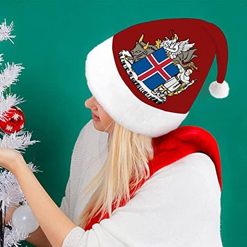 Герб Исландия Коледни Шапки на Едро За възрастни Шапки Коледна Шапка за Празници, за да проверите за Коледно парти