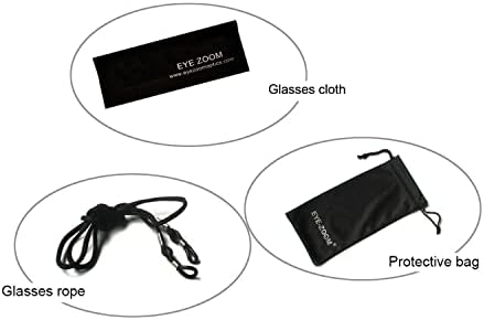 Кръгли очила в метални рамки с пружинным тръба на шарнирна връзка EYE ZOOM (черен, сребрист и от оръжеен метал)