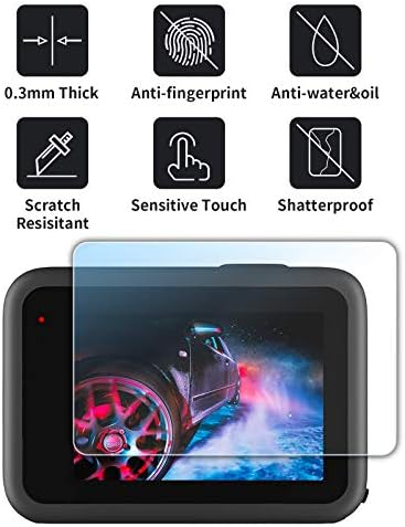 ELZXUN Защитно фолио за екрана Gopro Hero 10/9, 3ШТ Ултра Прозрачно Закалено Стъкло Защитно Фолио за екран от Закалено Стъкло Ultra HD Защитно Фолио за обектива HD Дисплей screen Protect