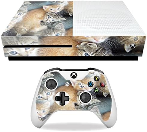 Кожата MightySkins е Съвместим с Microsoft Xbox One S - Kittens | Защитно, здрава и уникална vinyl стикер-опаковка | Лесно се нанася, се