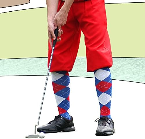 Панталони за голф, Разноцветни Памучни Чорапи Argyle до Коляното За Мъже, Жени и Младежи (От А до я)