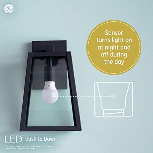 Комплект led крушки LED на GE + от здрач до зори, (2) Декоративни лампи, (1) Крушка A19, Лампи с датчици за слънчева светлина,