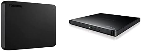 Toshiba Canvio Basics Преносим външен твърд диск капацитет 2 TB USB 3.0 и LG Electronics 8X USB 2.0 Super Multi Ултратънък