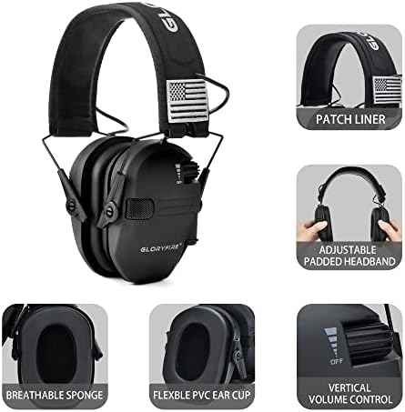 Защита на ушите GLORYFIRE за стрелба Електронна Защита на Слуха Шумоподавляющие Слушалки