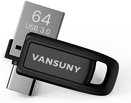 Флаш памет Vansuny 64 GB USB C USB 3.0 Dual USB флаш устройство A + C USB Флаш устройство е Уникален UDP-Тек Водоустойчив Диск памет Type-C OTG usb Флаш устройство за смартфони, Таблети и още м