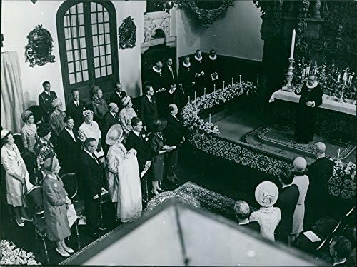 Реколта фотография по време на церемонията на кръщението на принц Фредерик, принц на Датьми39.Настъргват - юни 1968
