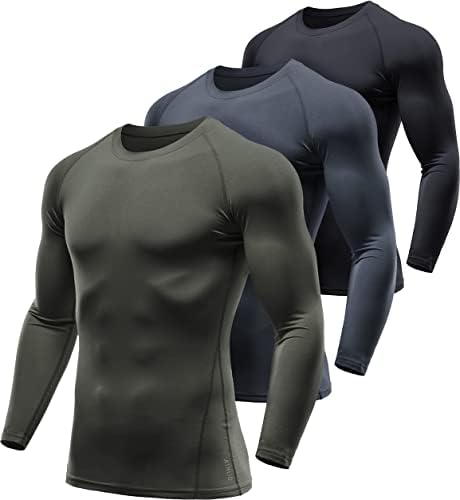 Мъжки Термокомпрессионные Ризи ATHLIO с дълъг ръкав, 1 или 3 опаковки, в началото на с Основния слой за зимна спортна екипировка, Спортна