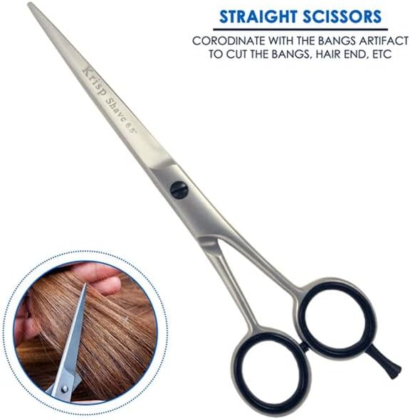 Професионални ножици за Подстригване на коса - Krisp Shave Японски Салонные Фризьорски ножици от неръждаема стомана (6,5 инча) - Ножици