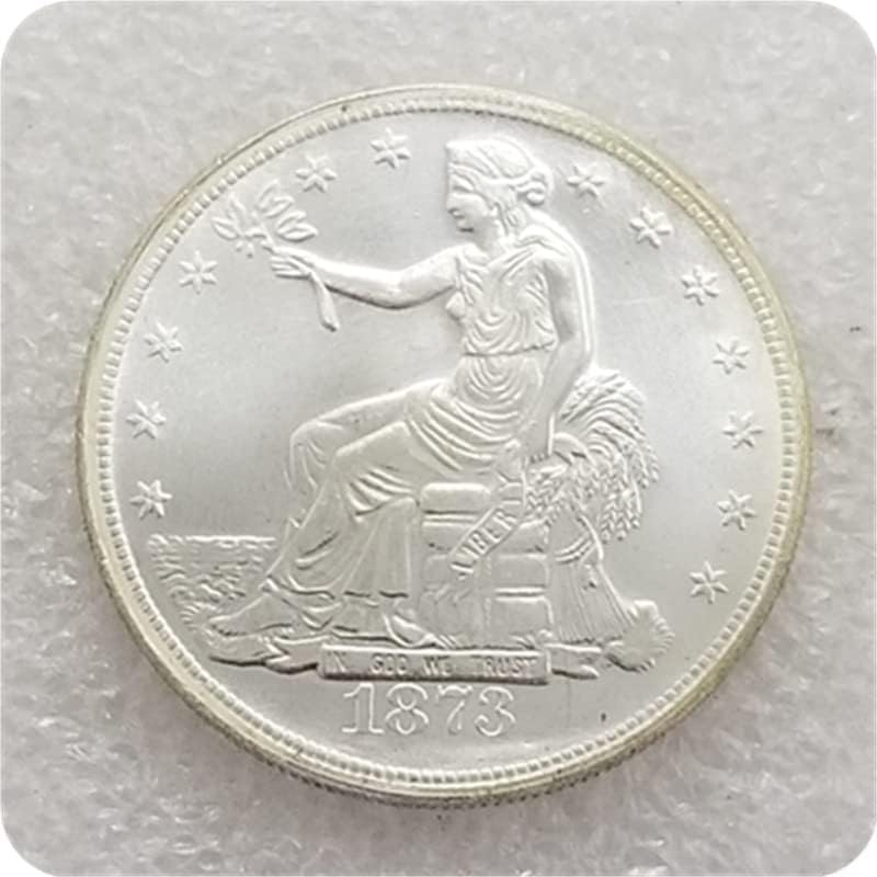 Старинни Занаяти Американска Монета 1873-P Седнала Цвете Чуждестранна Възпоменателна Монета Сребърен Долар