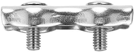 Fafeicy 10шт Патронник за стомана на въжето 34 мм, двойна скоба от неръждаема стомана 304 М3, за временно свързване на