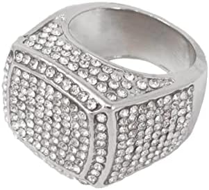 Луксозно Мъжко пръстен Charles Реймънд Bling Bling в стил хип-Хоп, Покрити с Лед, ГОЛЯМ размер - 444