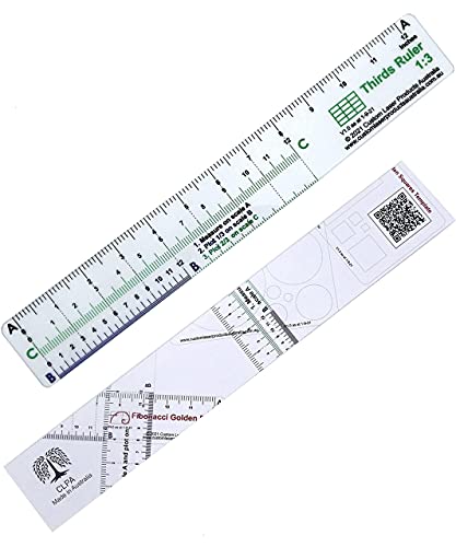 Комбинирайте и запишете всички три прозрачни пластмасови линия CLPA 12 сантиметра без математически елементи, за да се раздели на половина